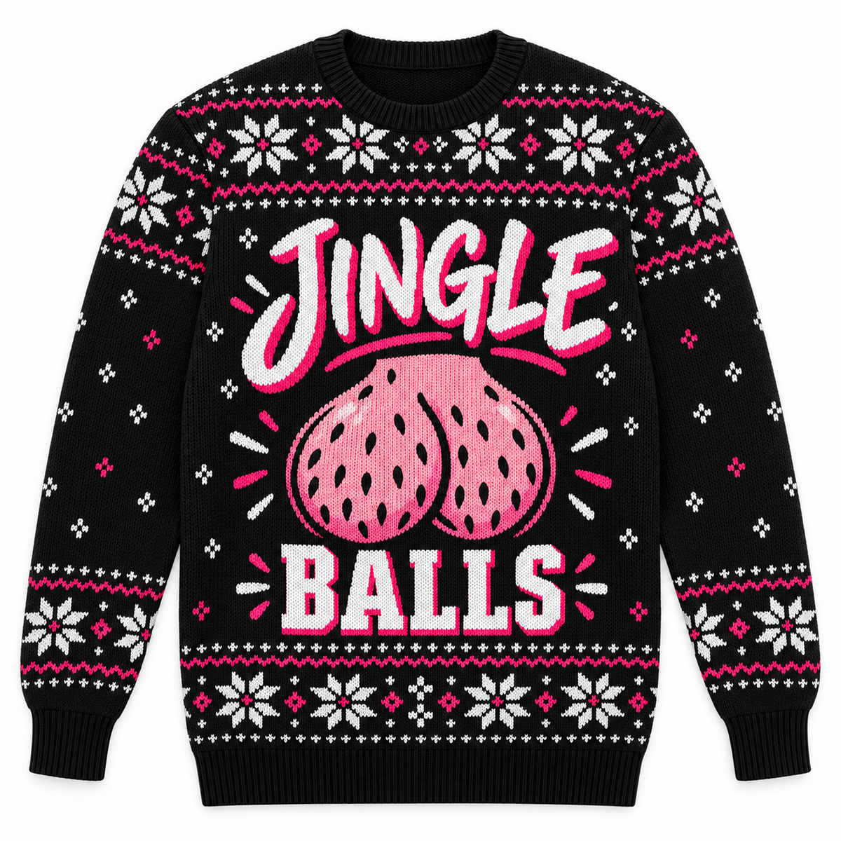 Jingle Balls Ugly Christmas Sweater Funny Fair Isle Holiday Pullover
