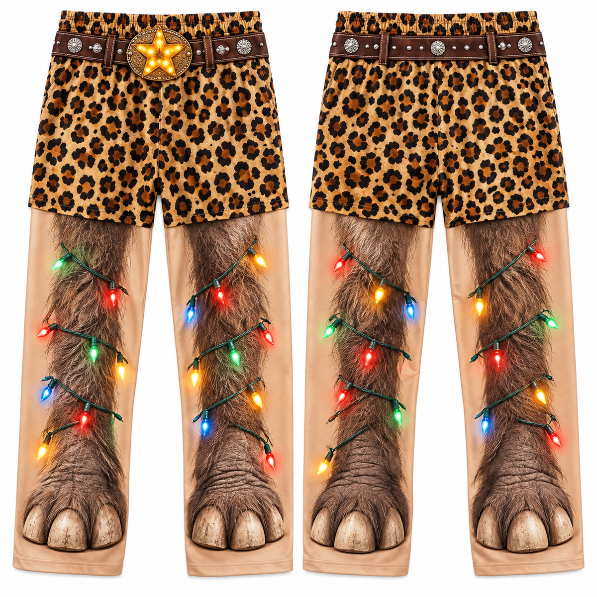 Funny Christmas Pajama Pants Animal Legs Printed Loungewear