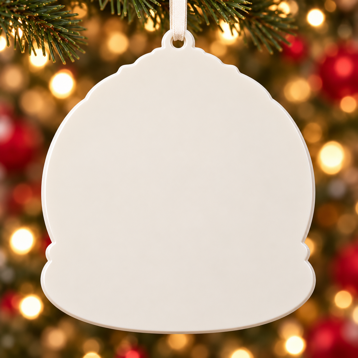 Baby's First Christmas Born in America's 250th Year Patriotic Crib Scene - 3D Relief Ornament