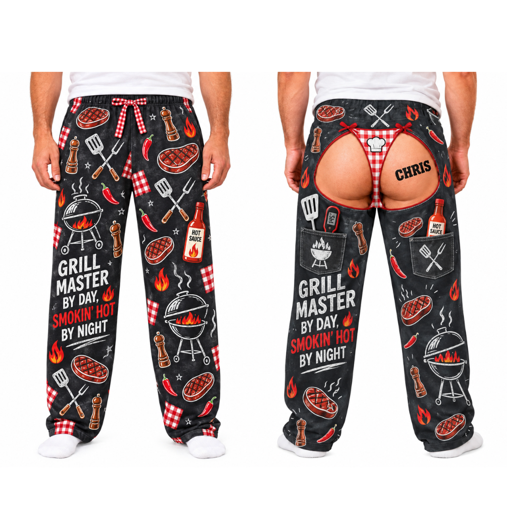 Mens Novelty Pajama Pants Graphic Print Drawstring Lounge Bottoms