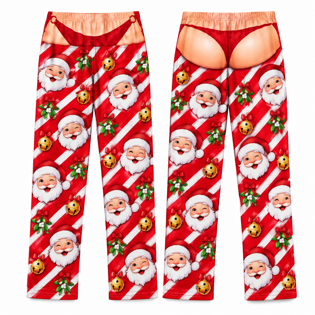 Novelty Christmas Pajama Pants with Pockets Printed Holiday Lounge Bottoms