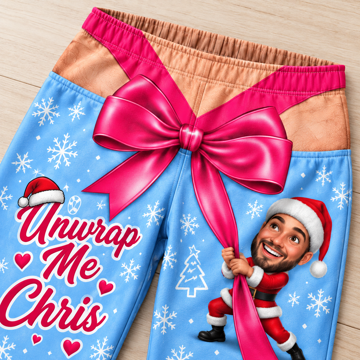 Christmas Pajama Pants Novelty Bow Graphic Holiday Loungewear