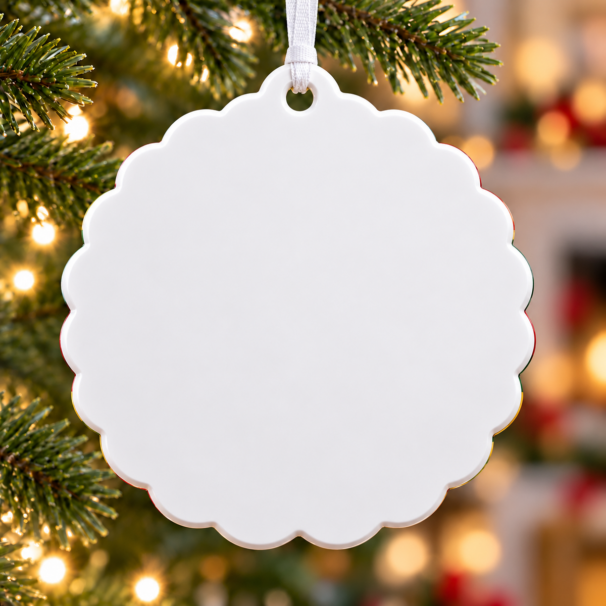 Pole Dancing Gingerbread Man Holiday Acrylic Medallion - 3D Relief Ornament