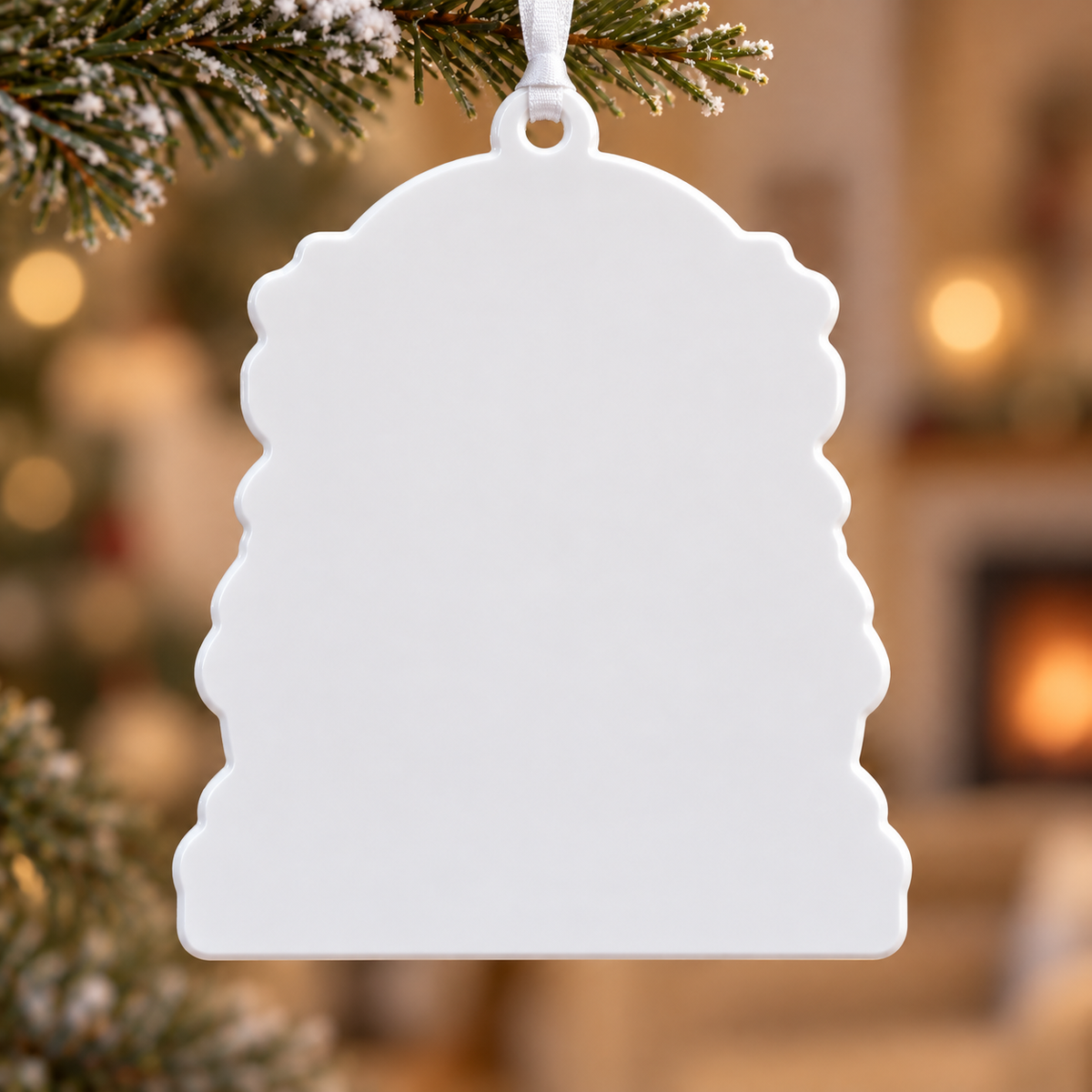 Golden Retriever Dogs at Christmas Front Door Holiday Keepsake - 3D Relief Ornament