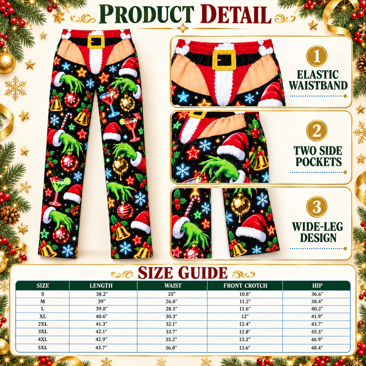 Christmas Pajama Pants Women Holiday Lounge Trousers Sleepwear