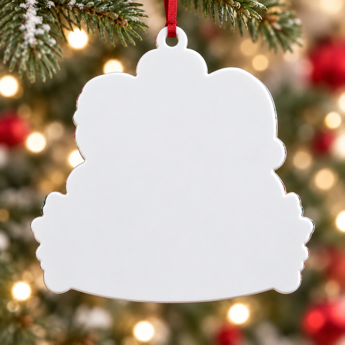 Santa and Mrs Claus Couple Christmas Tree Decoration, Holiday Keepsake - 3D Relief Ornament