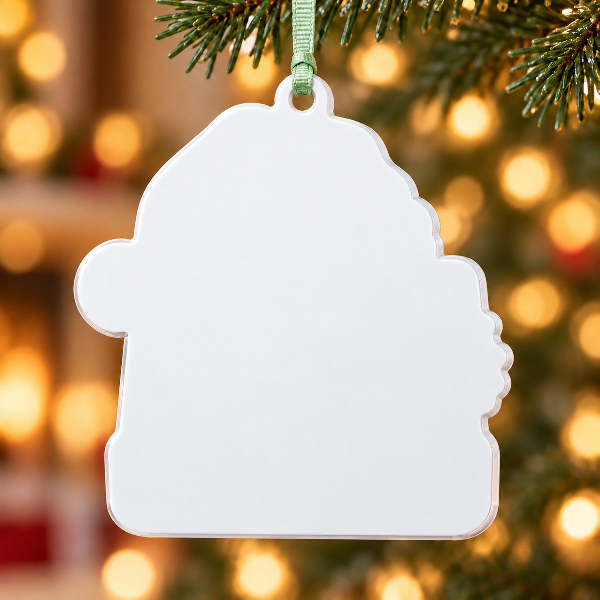 Retro Instant Camera with Santa Hat Holiday Keepsake - 3D Relief Ornament