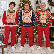 Funny Christmas Sweatshirt Hairy Chest Graphic Long Sleeve Crewneck