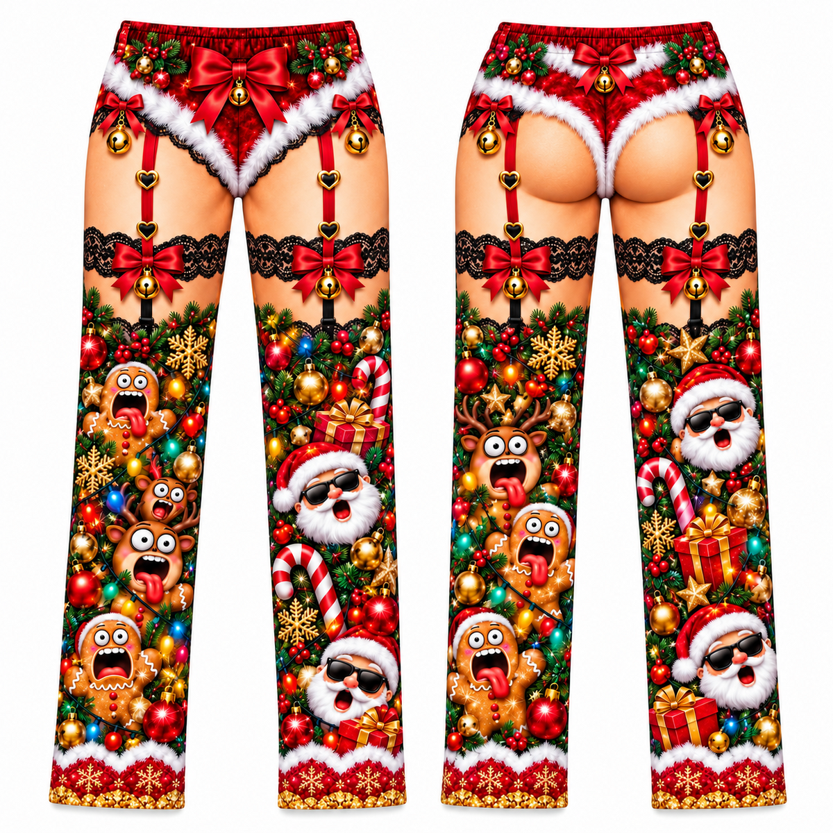 Funny Christmas Pajama Pants Novelty Holiday Lounge Trousers