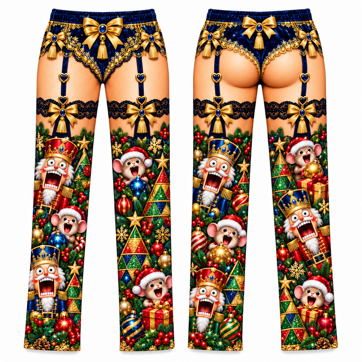 Funny Christmas Pajama Pants Novelty Holiday Lounge Trousers
