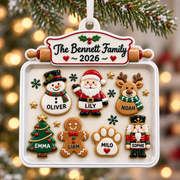 Christmas Cookie Baking Sheet Tree Decoration with Rolling Pin - 3D Relief Ornament