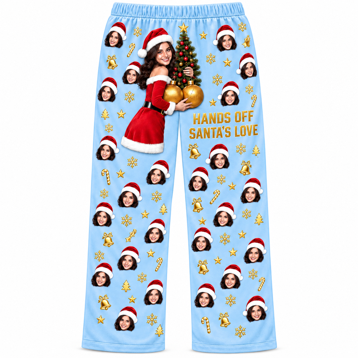 Christmas Pajama Pants Hands Off Santas Love Holiday Lounge Bottoms
