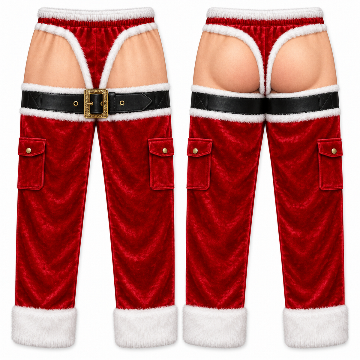 Christmas Chaps Pajama Pants Funny Holiday Print Lounge Bottoms