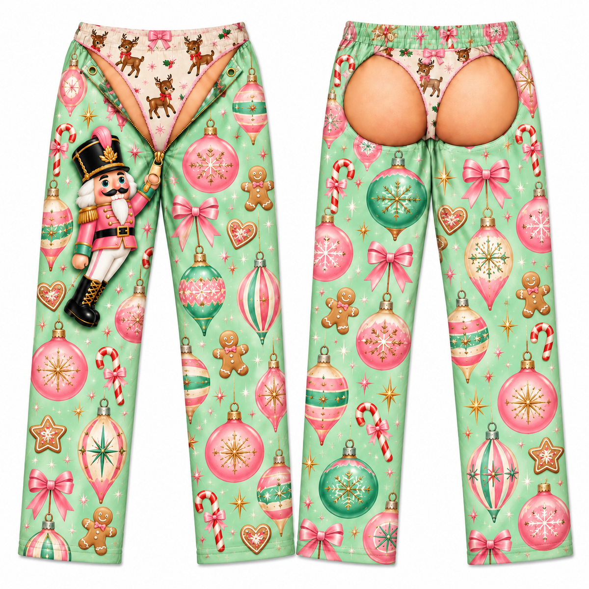 Mens Nutcracker Novelty Pajama Pants Holiday Loungewear Bottoms