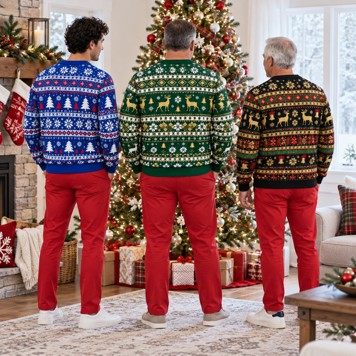 Funny Christmas Sweatshirt Hypnotic 3D Tongue Graphic Pullover