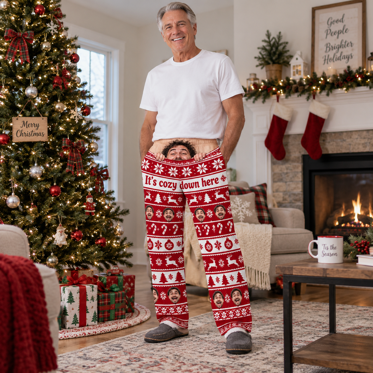 Christmas Pajama Pants Printed Holiday Fair Isle Lounge Sleepwear