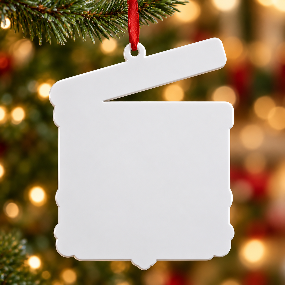 Drama Clapboard Theater Masks Christmas Tree Hanging Keepsake - 3D Relief Ornament