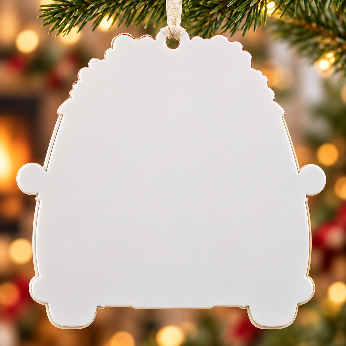Christmas Camper Van with Dogs and Cats Holiday Hanging Keepsake - 3D Relief Ornament