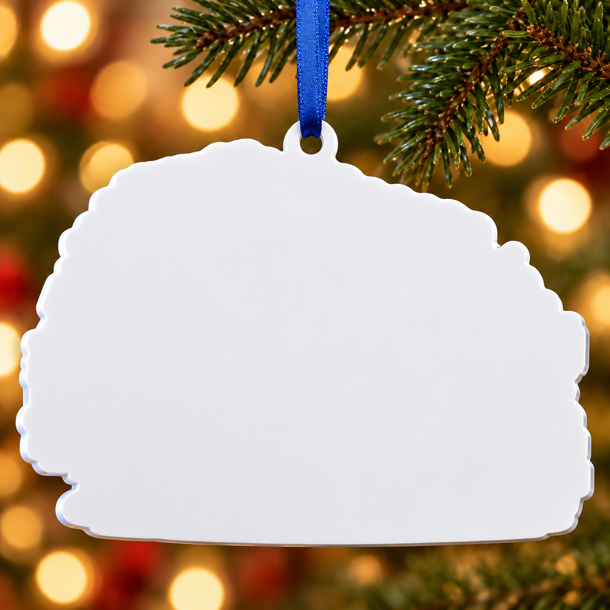 Recycling Garbage Truck Holiday Keepsake with Little Worker - 3D Relief Ornament