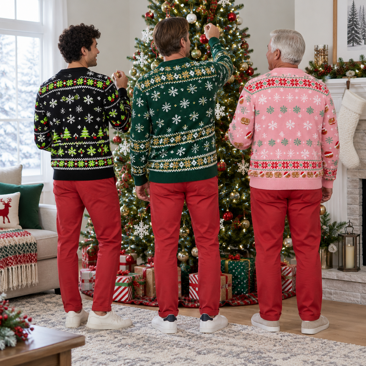 Christmas Sweater Merry Kissmyass Funny Ugly Holiday Pullover