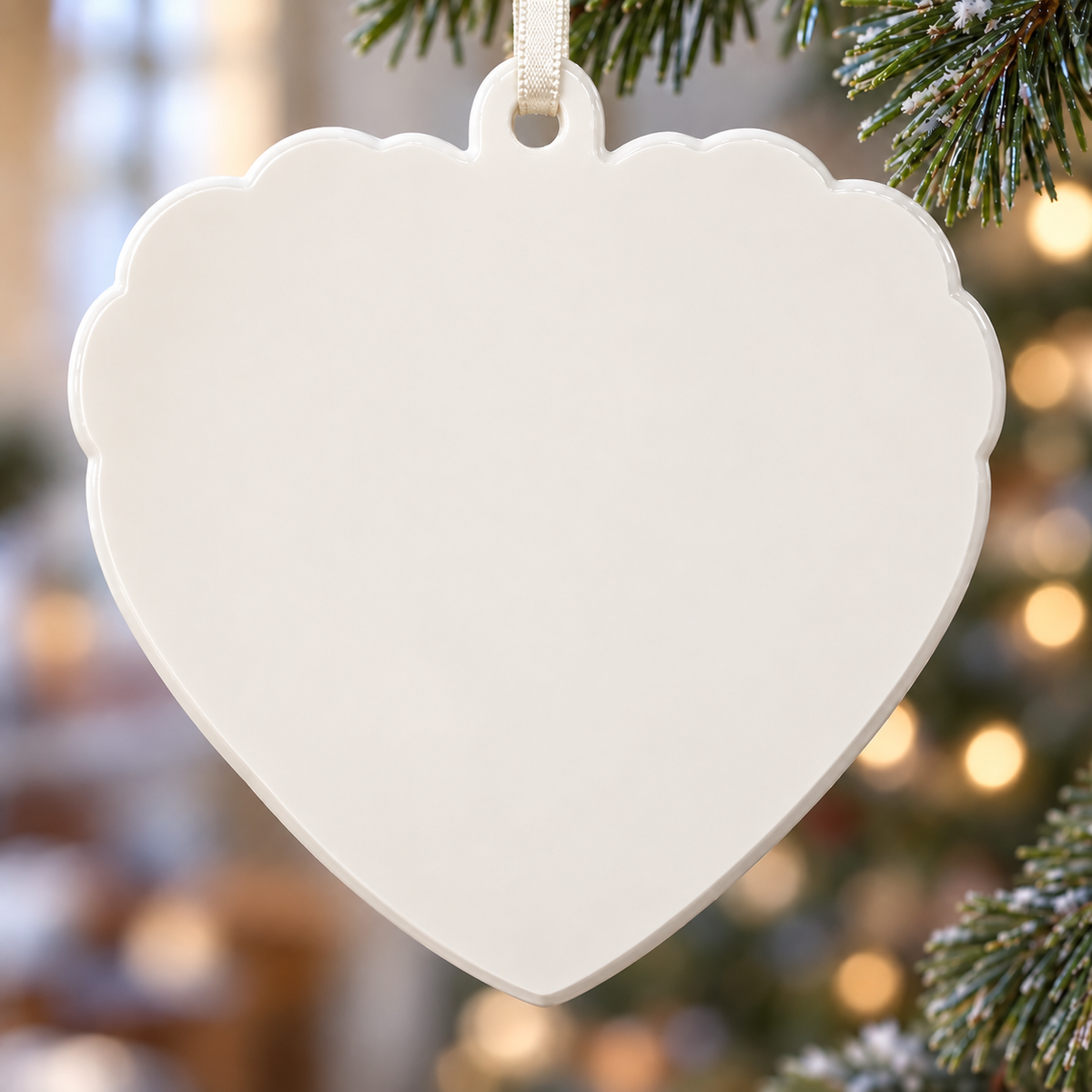 Grandmother and Granddaughter Heart Holiday Keepsake - 3D Relief Ornament