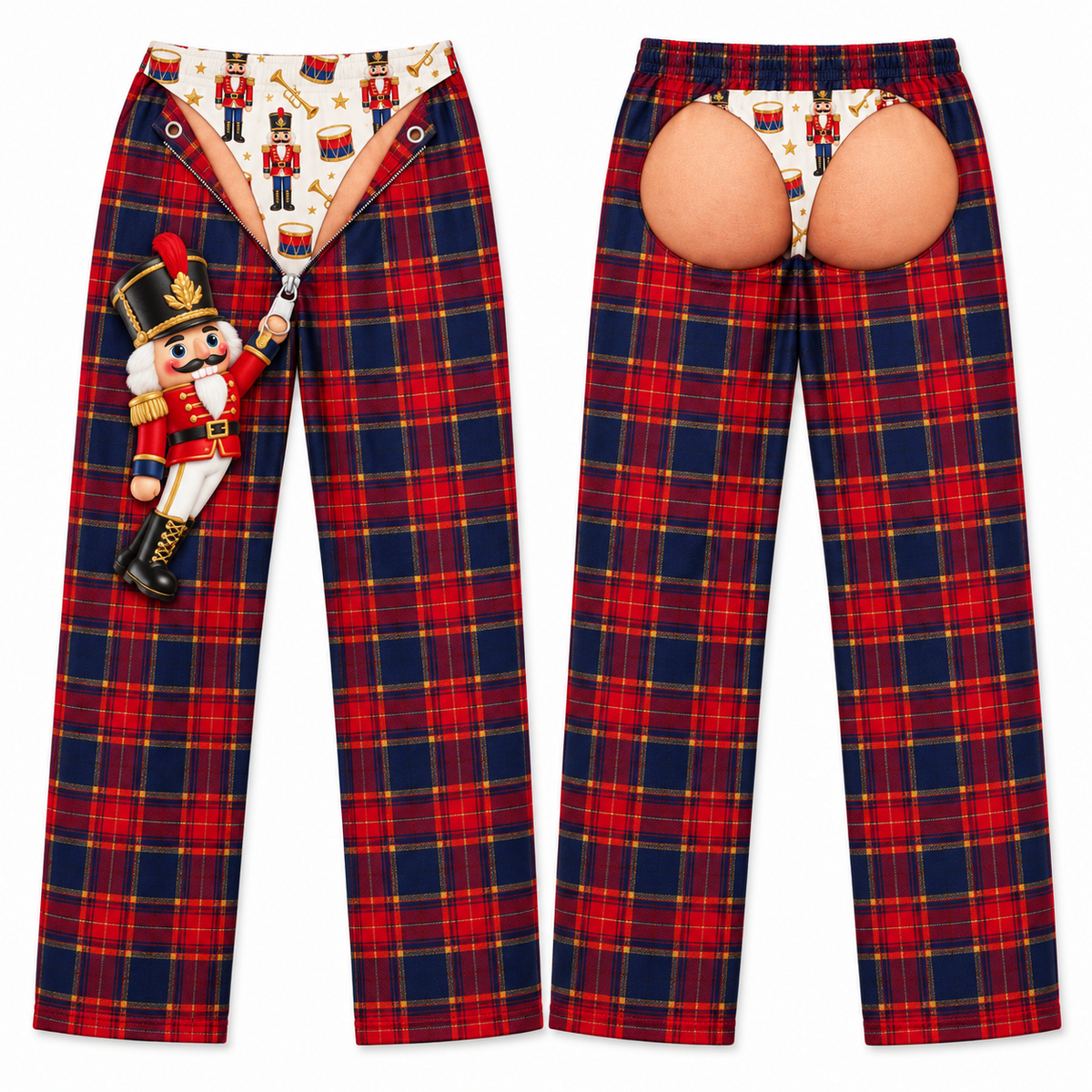 Mens Nutcracker Novelty Pajama Pants Holiday Loungewear Bottoms