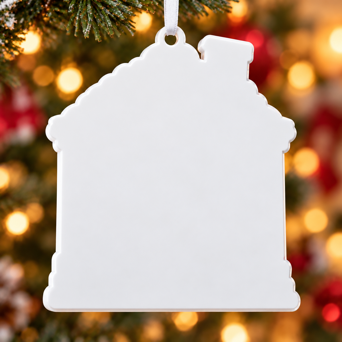 Gamer Gingerbread House Holiday Hanging Decoration - 3D Relief Ornament