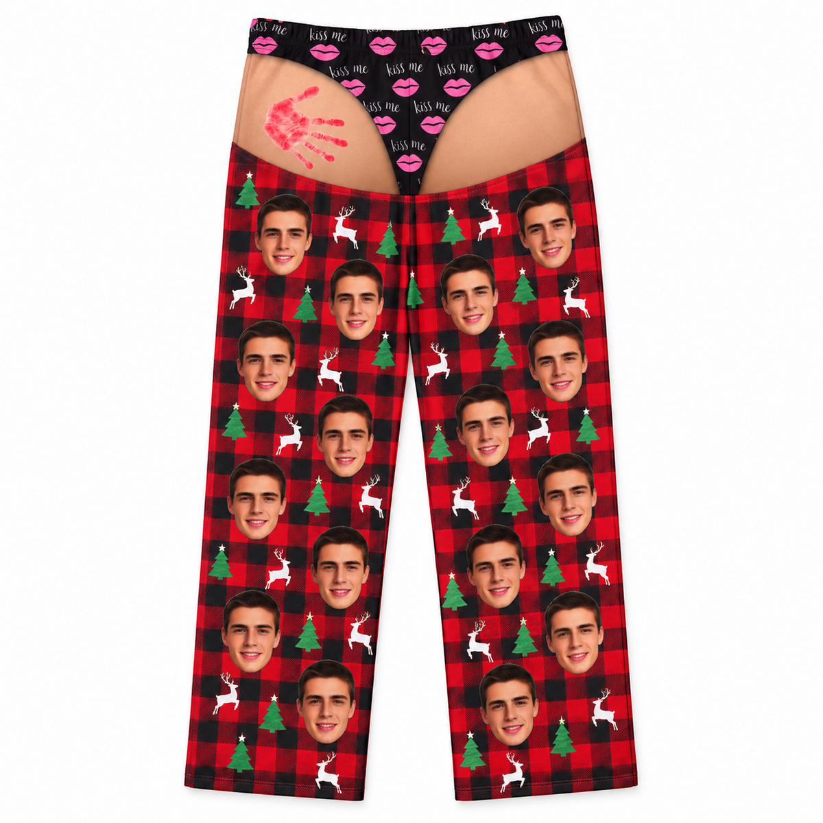 Men's Novelty Christmas Pajama Pants Funny Holiday Gag Loungewear