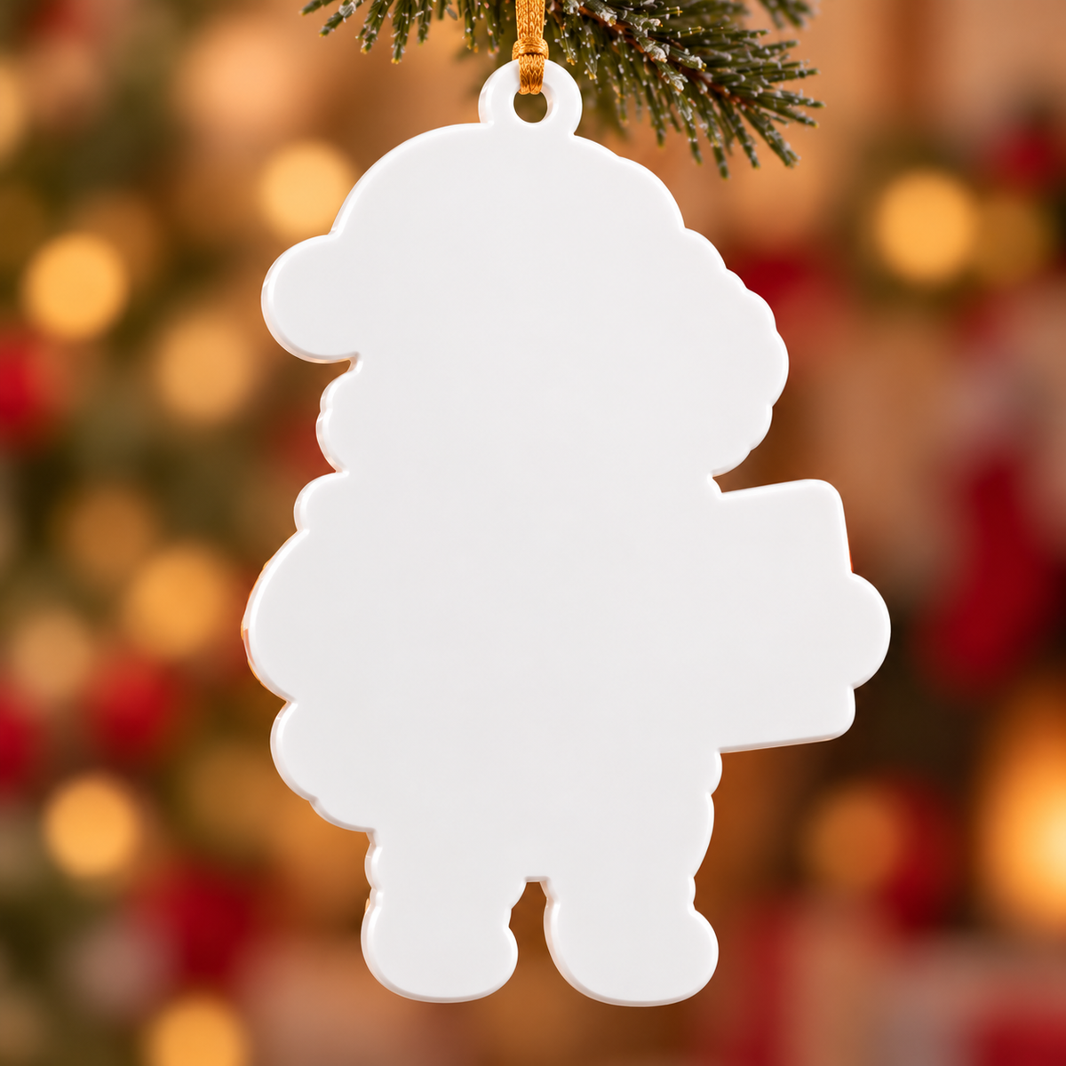 Christmas Puppy Holding Holiday Letter Hanging Tree Decor - 3D Relief Ornament