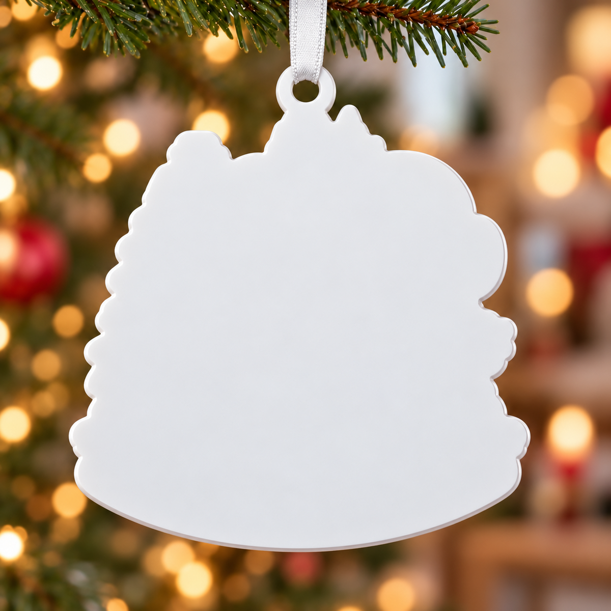 Winter Penguin and Snowy Cottage Holiday Tree Hanging Keepsake - 3D Relief Ornament