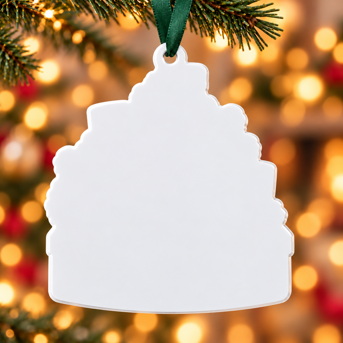 Gin Bottle Cocktail and Cologne Crate Acrylic Hanging Holiday Keepsake - 3D Relief Ornament