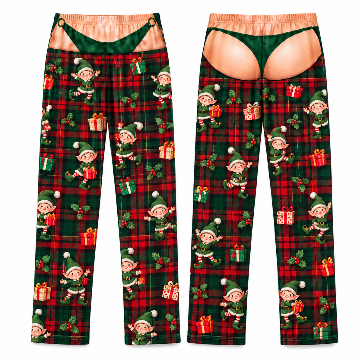 Novelty Christmas Pajama Pants with Pockets Printed Holiday Lounge Bottoms