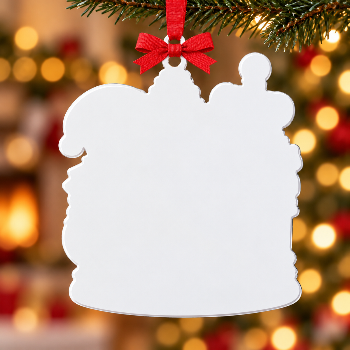 Christmas Elf at North Pole Mailbox Acrylic Holiday Keepsake - 3D Relief Ornament