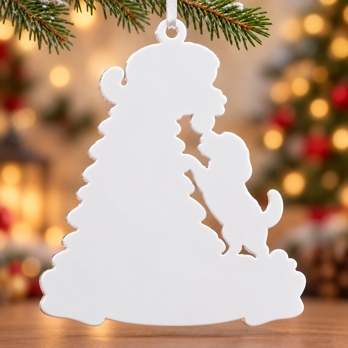 Dog and Cat Partners in Crime Christmas Tree Holiday Keepsake - 3D Relief Ornament