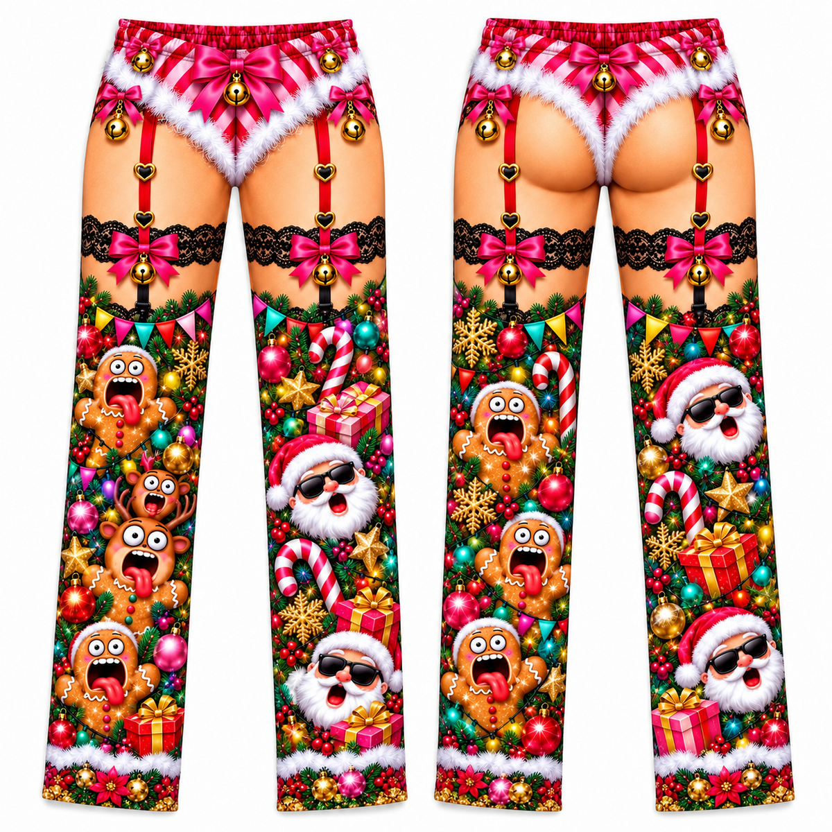 Funny Christmas Pajama Pants Novelty Holiday Lounge Trousers