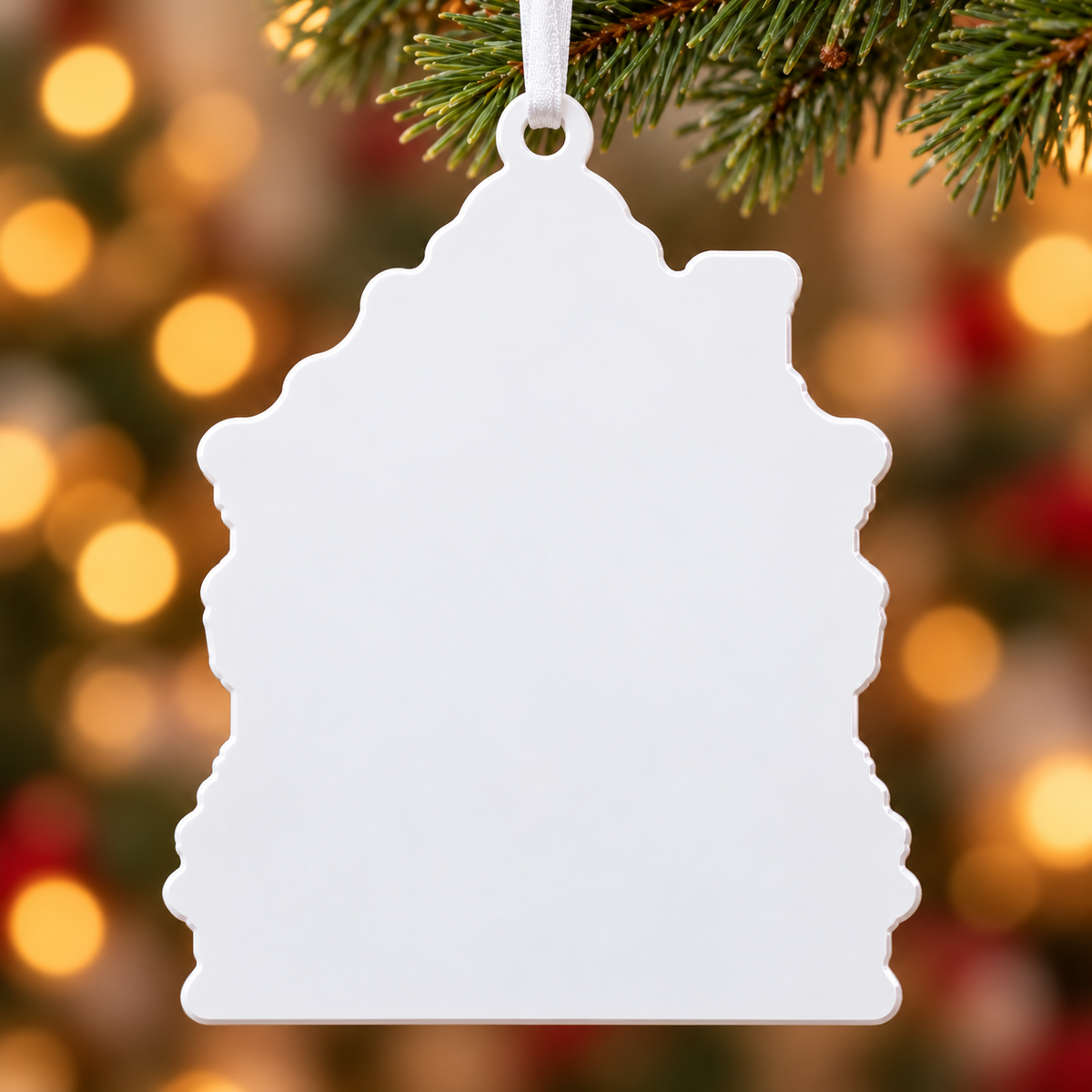 Christmas Pet Boutique Storefront Hanging Holiday Keepsake - 3D Relief Ornament
