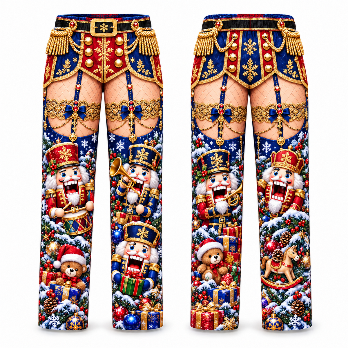 Christmas Pajama Pants Womens Novelty Holiday Printed Trousers