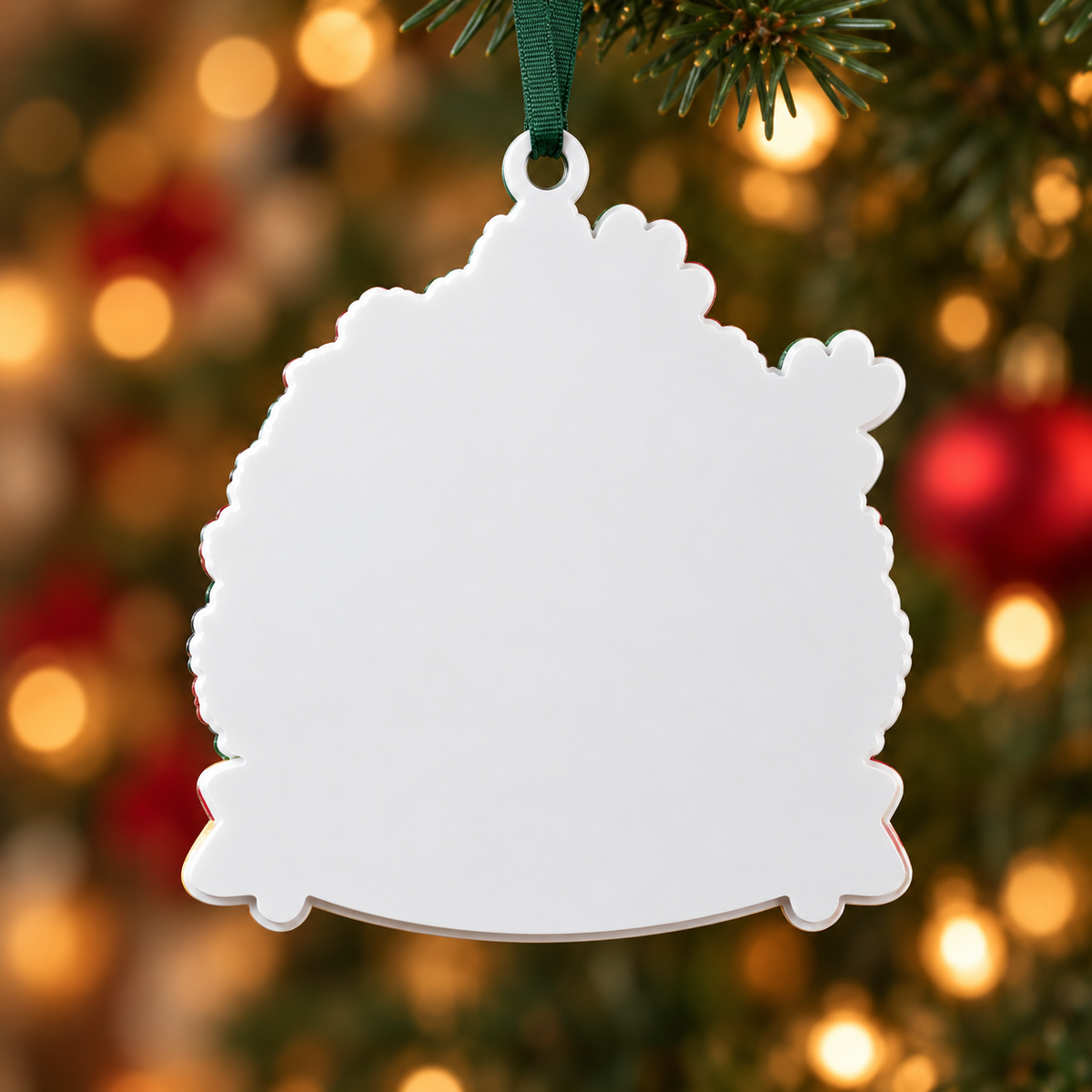 Baby First Christmas Sleeping Infant Reindeer Antlers Star Holiday Keepsake - 3D Relief Ornament