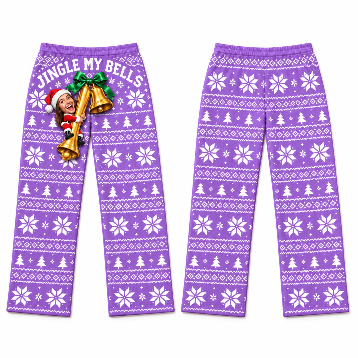 Jingle My Bells Mens Pajama Pants Holiday Fair Isle Lounge Bottoms