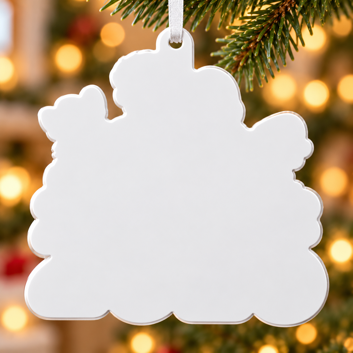 Family of Three with Dog 2026 Gingerbread Theme Christmas Tree Hanging Keepsake - 3D Relief Ornament