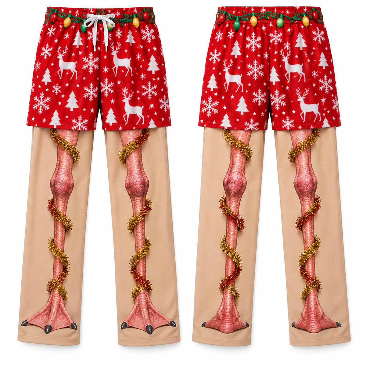 Funny Christmas Pajama Pants Animal Legs Printed Loungewear