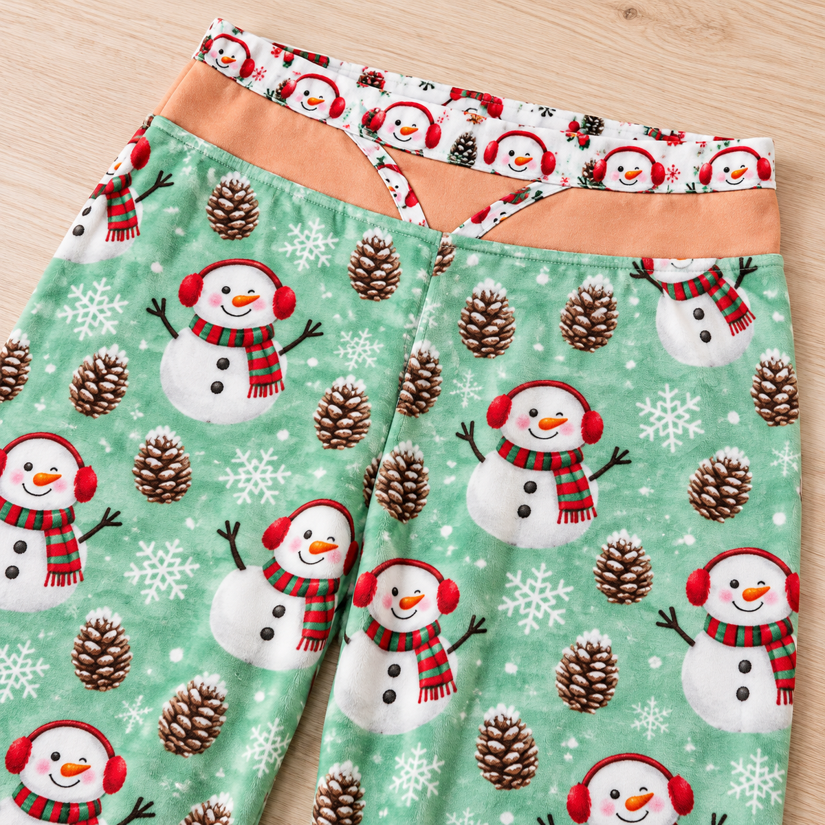 Womens Christmas Cutout Pajama Pants Holiday Print Lounge Bottoms