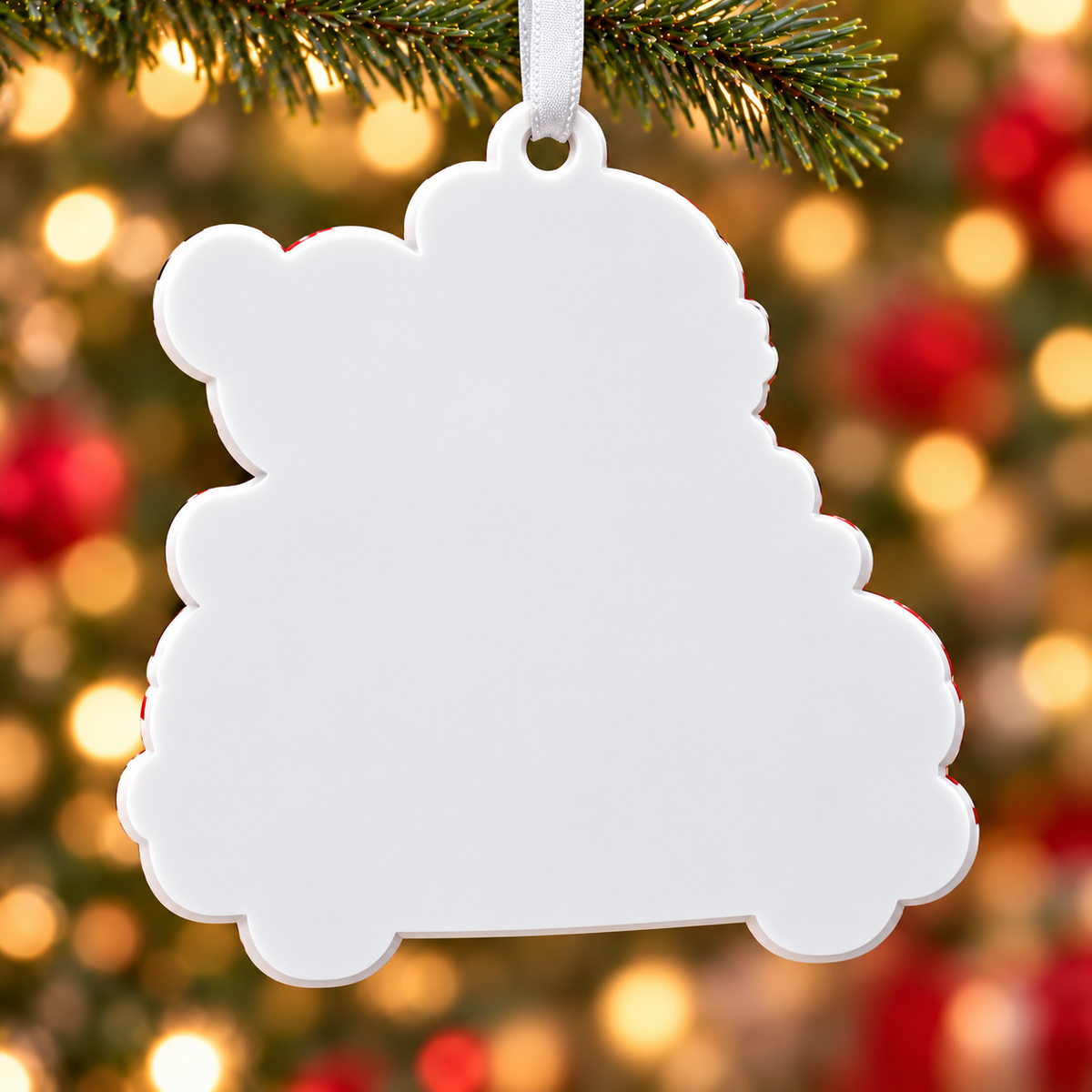 Old Ladies In Gingerbread Car Christmas Tree Hanging Decor - 3D Relief Ornament