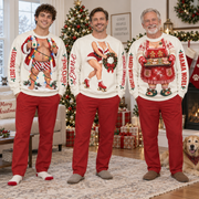 Funny Christmas Sweatshirt, Novelty Holiday Body Print Pullover
