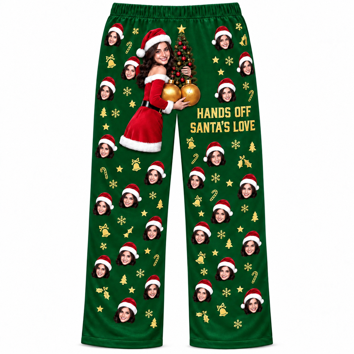 Christmas Pajama Pants Hands Off Santas Love Holiday Lounge Bottoms