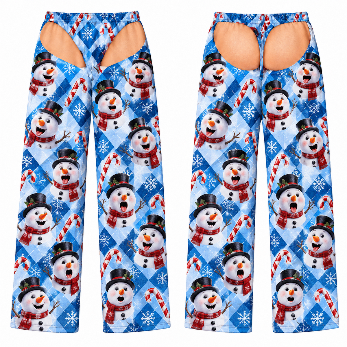 Novelty Christmas Cutout Pajama Pants Holiday Loungewear