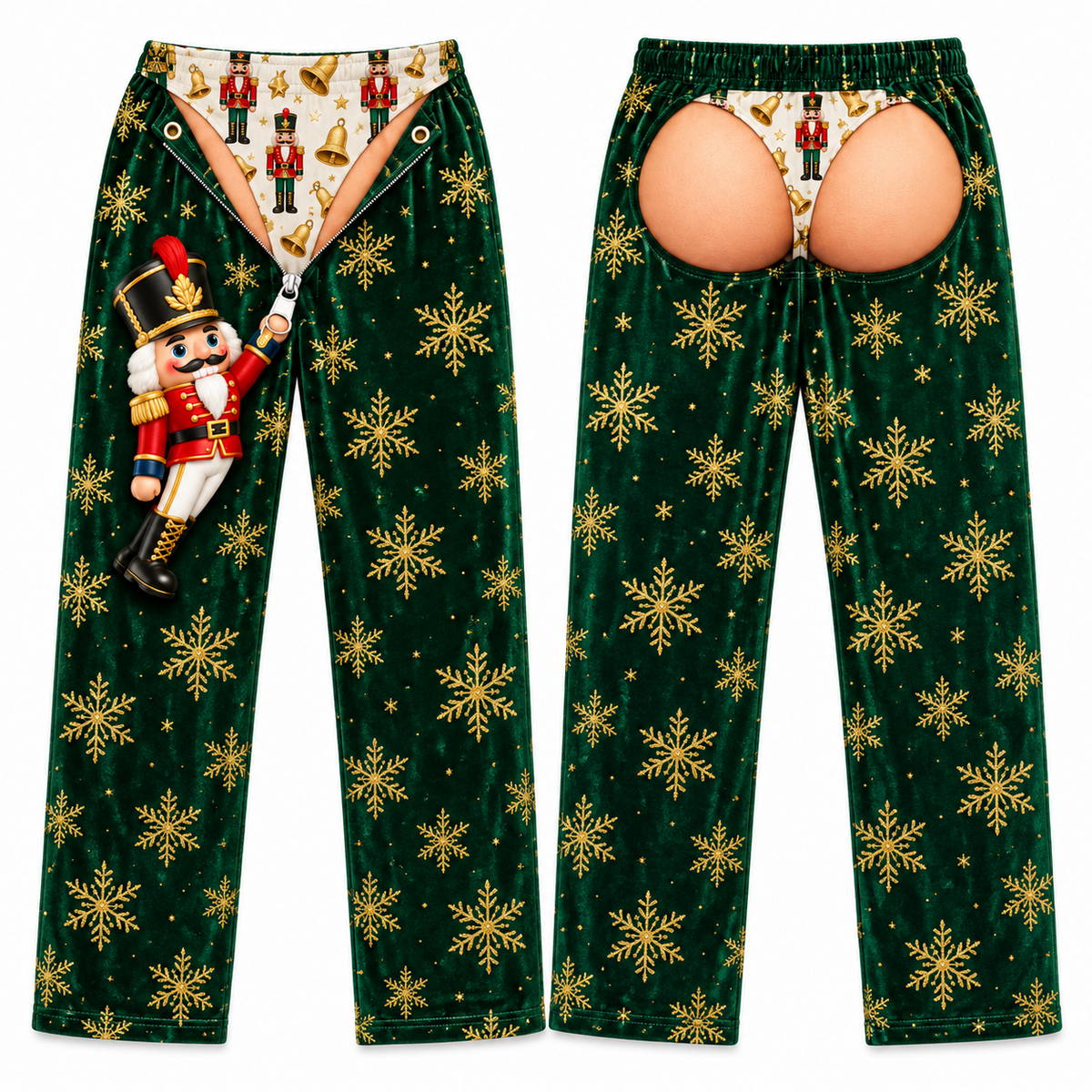 Mens Nutcracker Novelty Pajama Pants Holiday Loungewear Bottoms