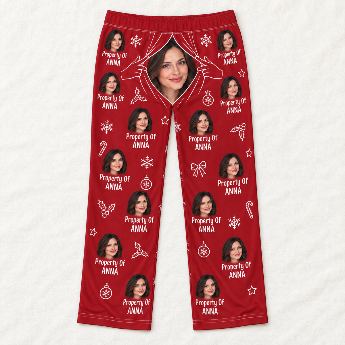Men's Pajama Pants Red Christmas Loungewear Holiday Sleep Bottoms