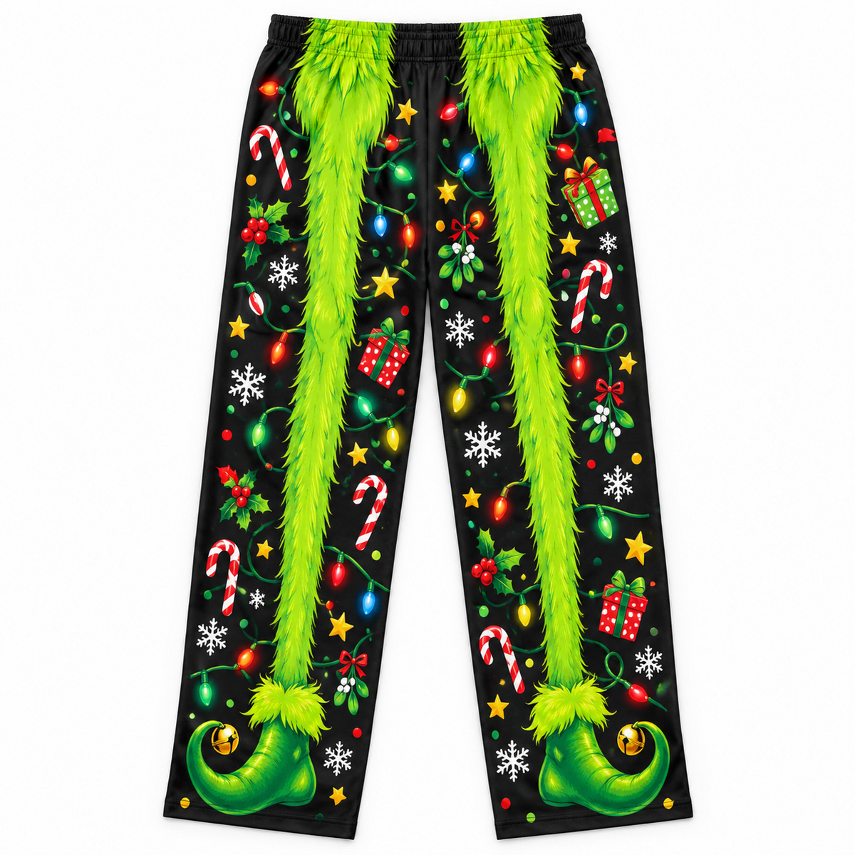 Mens Christmas Pajama Pants Novelty Printed Holiday Loungewear
