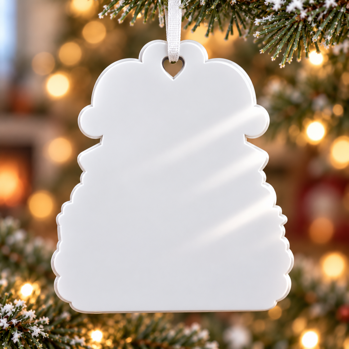Growing Old Together Anniversary Holiday Keepsake, Winter Christmas Tree Decoration - 3D Relief Ornament